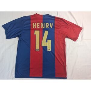 FC Barcelona Jersey Men's XL Thierry Henry #14 FCB Futbol Soccer Unicef RCS